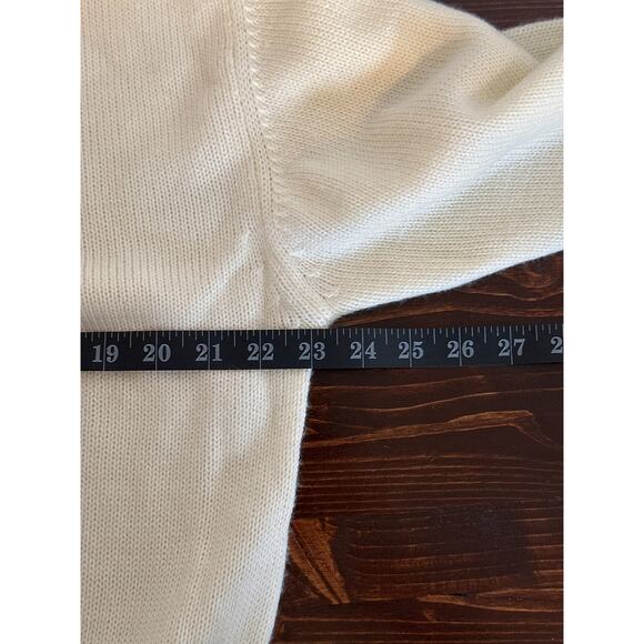 CHINAWEAR USA VTG Sweater M Cream Cottagecore Quite Luxury Embroidered Mock Neck - Picture 12 of 15